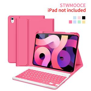 STWMOOCE For iPad Tablet Computer Bluetooth Wireless Keyboard Magnetic Cute Case Protective,Compatible with 10.2-inch iPad 7/8/9th, 10.9-inch iPad 10th, 10.9-inch iPad Air4/5th, 11 iPad Air(M2/M3), 11-inch iPad Pro2/3/4th Gen,Rose Protection Case Cover