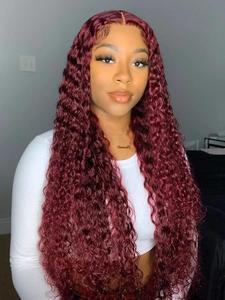26 Inch Water Wave Lace Front Wigs for Women, Gorgeous Fluffy Wigs without Bangs, Synthetic Heat Resistant Lace Front Wigs for Party, Daily Use