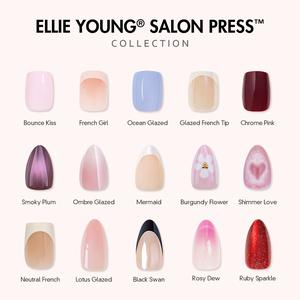 [ ELLIE YOUNG Salon Press Collection ] Press On Nails in 15-16 Sizes, Upgraded Stick On Nails, Reusable False Nails with Nail Glue, Reusable Nails, Fake Nails, False Nails, Nail Art, Nail Care