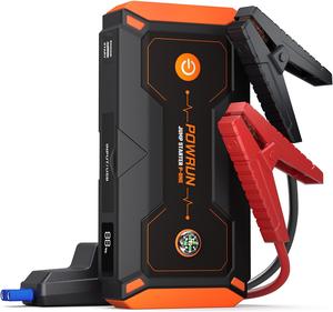 Powrun P-ONE Jump Starter, 2000A-12V - Automotive Jump Starter Battery Pack for up to 8.0L Gasoline and 6.5L Diesel Engines with Carrying Case kit emergency