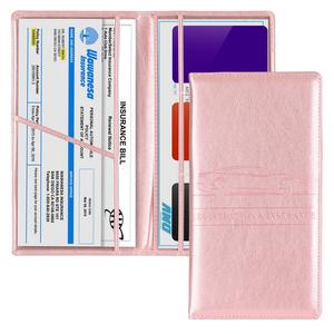 Car Registration and Insurance Card Holder, Durable Magnetic Closure Vehicle Organizer, Essential Car Document Wallet and Car Accessory for Women and Men