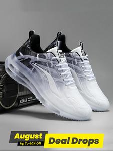 Men's Fashionable Colorblock Lace Up Low Top Sneakers, Casual Comfortable Breathable Sports Running Shoes, Male All-match Round Toe Athletic Shoes for Daily Wear, Workout Sneakers