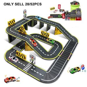 Magnetic Track Building Blocks Road Magnetic Tiles, Car Set, Magnetic Building Toys for Kids, Birthday Gift for Boys Girls