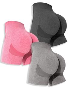 Women's Solid High Waist Sports Shorts, Tummy Control Biker Shorts, Yoga Short Leggings, Workout Shorts, Summer Gym Clothes, Summer Outfits 2024, Ladies Sportswear Bottoms