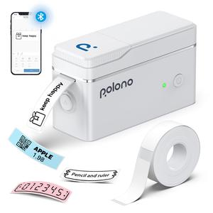 POLONO P31S Portable Bluetooth Label Printer With Tape, Portable Mini Printer, Wireless Thermal Sticker Label Makers for Home and Office School Use, TikTokShopBlackFriday