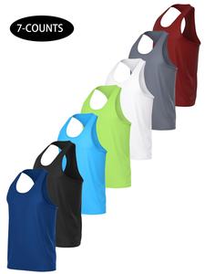 Men's Solid Color Sports Tank Top, Breathable Quick Drying Sleeveless Sports Top, Summer Sports Clothing for Gym Workout Running