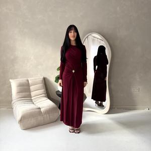 Ladies Soft Gold Buckle Modest Dress UK S/M (6-10) M/L (12-14), Length 140cm - Casual, Womenswear
