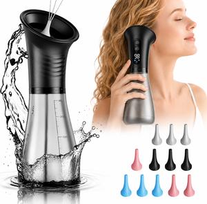 Clarity Care 2-in-1 Upgraded Ear Wax Removal Kit – Rechargeable Water Spray, 4 Adjustable Pressures & Built-in Waste Tank Safe Irrigation System for Painless Ear Canal Cleaning, Ear Canal Cleaner, Earwax Remover