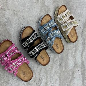 VIRGO BOUTIQUEcharlene - Double buckle crystal sandal
