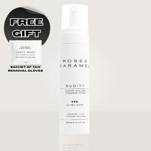 Rose & Caramel Nudity Clear & Golden Self Tanning Mousse (200ML)