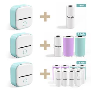 Phomemo Sticker Printer- T02 Mini Printer Sticker Maker Inkless Printer Portable Bluetooth Thermal Pocket Photo Printer for Study Notes, Stickers, Photos, DIY, for Birthday, Stocking Fillers Gift