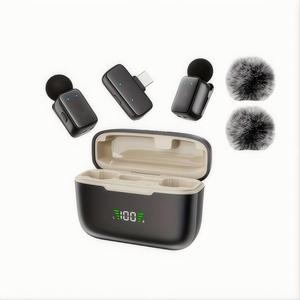 Professional Wireless Lavalier Microphone with AI Voice Changing Mode, Smart Noise Cancellation - Portable Charging Case - For iPhone & Android phone, - Grade Sound for TikTok, YouTube, Vlog, Interview, Podcast