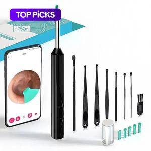 Rechargeable Earwax Removal Tool with Camera, 1 Set Portable Ear Cleaning Tool, Ear Cleaner Camera Ear Wax Removal Kit, Ear Pick Set, Wireless Earwax Remover, Daily Ears Clean Tool