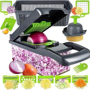 15 in 1 Multifunctional Vegetable Chopper, Durable Vegetable Slicer, Garlic Chopper, Onion Potato Grater, Kitchen Accessories