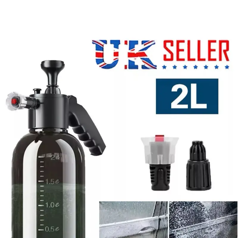 2L Car Wash Foam Sprayer Hand Held Pump Wash Spray Bottle Snow Foam Detailing UK