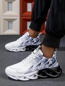 Christmas Gift Men's Colorblock Lace Up Running Shoes, Casual Sporty Breathable Comfortable Sneakers, Fashionable Sports Shoes for Outdoor Activities, Running Shoes, Jogging Shoes