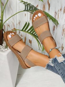 Women's Summer 2024 Fashionable Slip on Flat Sandals As Back To School Gift, Girl Casual Comfortable Sandals for Beach Party, Simple Comfortable Walking Shoes for Indoor and Outdoor
