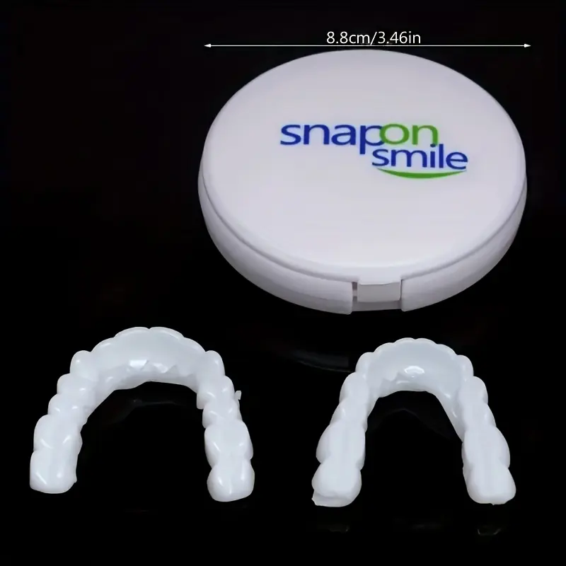 1 Set Easy-to-Apply Universal Temporary Teeth, Veneer, Natural Comfort Fit, Covers Imperfect Teeth, Regains Confident Smile, Teeth Whitening, Silicone Material