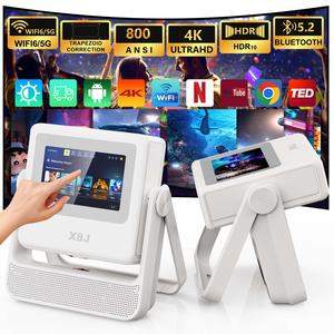 XBJ A5Pro  with 5.2 Bluetooth, Portable 1080P Outdoor Movie  Supports ,Dual-Screen Touch Control Projector with Motorized Lens Shift  Brightness Auto-Focus Smart touch screen, Proyector for Home Theater, Business Presentation
