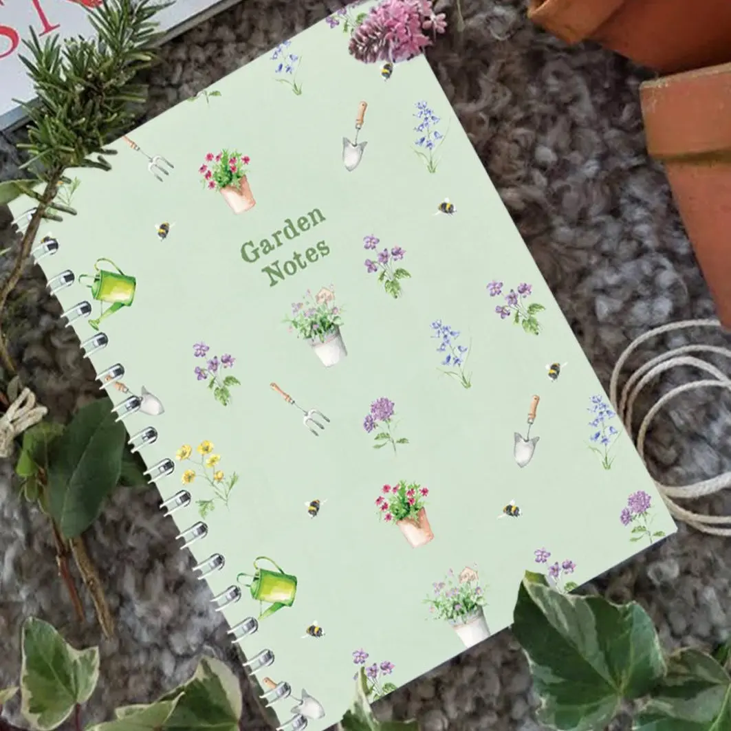 Wire Bound Notebook for Creative Planning - Garden Design - Gardeners Gift