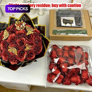 Artificial Rose Bouquet, 11/36pcs DIY Romantic Faux Rose Flower Bouquet, Decorative Flower for Home Party Wedding Anniversary Festival