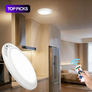 Smart Motion Sensor Ceiling Light, Indoor Lighting, Infrared Remote Control, Wireless, Automatic Dimming, Timer Switch, Color Temperature Adjustable, Type-C Charging