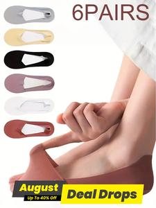 Women's Solid Non-slip Invisible Socks, Casual Soft Comfy Breathable Socks for Daily Wear, Multipack Low Cut Socks for Women, Socks Ankle, Socks Set, Breathable Plain Socks, Breathable Fabric Socks