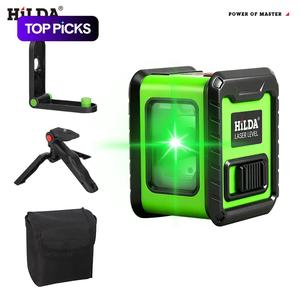 HiLDA Portable Level Laser, Batteries Powered 2 Line Laser Level, Self-leveling Laser Level with Portable Bag & Tripod & Wall Mount, Professional Laser Level Tool (Battery Not Included)