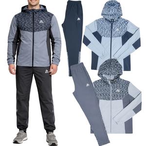 Mens Tech Active Stretch Tracksuit Gymwear Zip Pockets Hybrid Nylon 4 Way Stretch Sport Set Elastane Top & Bottom Set S to 2XL