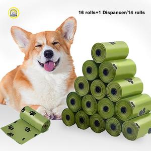 Earth-friendly Dog Poop Bags Rolls - Extra Thick 100% Leak-proof, Degradable, Scented, Portable Cleaning Tool - Perfect for Pets Waste Refuse Cleanup, Christmas Gift