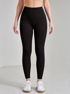 Women's fall clothing women High-Waisted Sporty Leggings, Slim-Fit Yoga Pants, All-Seasons Wear, Moderate Fabric Thickness, Comfortable & Stylish Design, High Stretch Leggings