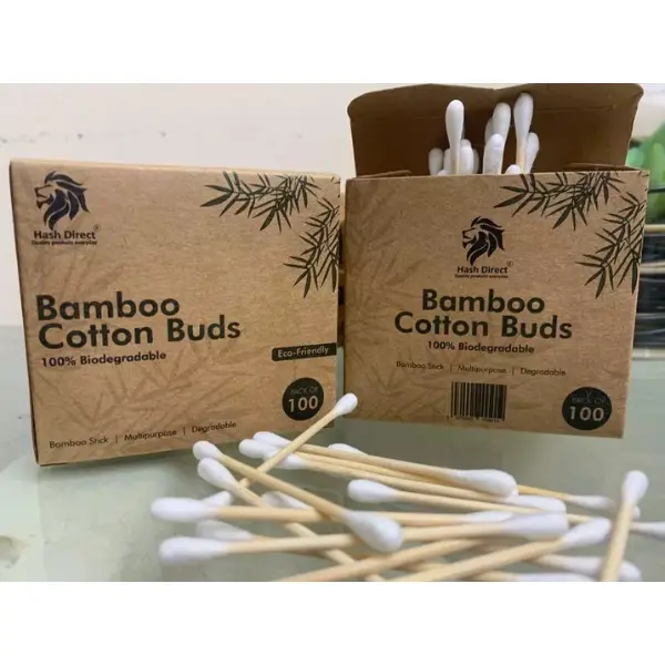 200-9000 x Bamboo Cotton Buds Natural Zero Waste Makeup ECO Biodegradable Earbud