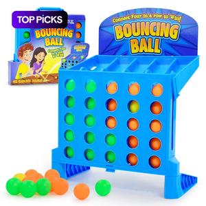 Christmas Mini Bouncing Ball Game, Fun Linking 4 Shots Game, Interactive Party Tabletop Game, Educational Creative Toy for for Family Travel Outdoor, Thanksgiving Christmas Gift Set, Stocking Filler