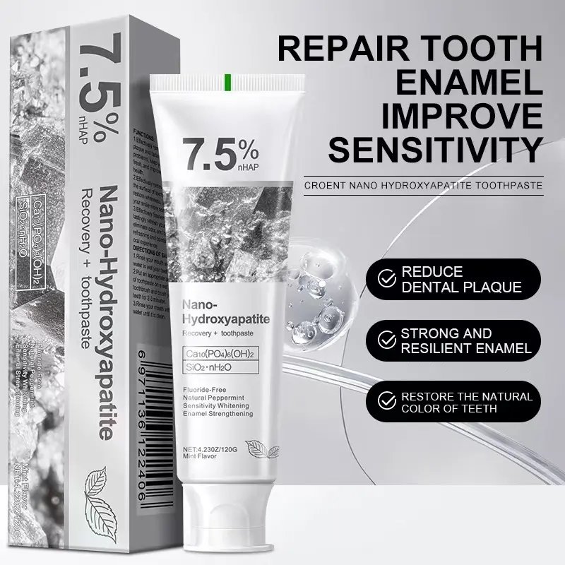 Hydroxyapatite Toothpaste for Advanced Enamel Protection, Gentle and Effective Formula, Fluoride-Free Toothpaste for Sensitive Teeth