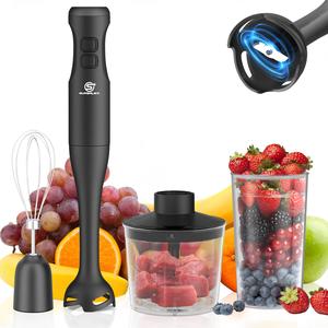 SUPERLEX 4 in 1 Electric Hand Blender Whisk/Blend/Chop Set Anti-Slip Grip For Soup/Smoothies/Baby Food Quiet & Easy Clean for Homes electric  juicer juicing  machine mixer  blender