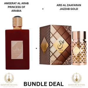 Ameerat Al Arab + Jazzab Gold Bundle Deal - Gift for Women - Lattafa and Ard Al Zaafaran Viral Dubai Scent