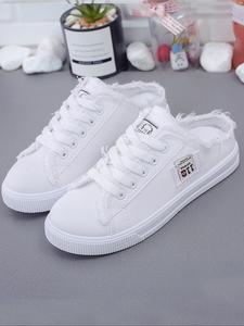 1 Pair Of Stylish Casual Flat Walking Shoes in White, Black and Blue, Versatile, Easy To Wear, Suitable for All Seasons