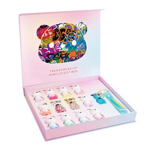 Cute Bear Lip Gloss Set, Natural Christmas Gift Box, Adorable Hanging Decoration, Perfect Holiday Present, Single Pack Balm