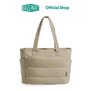 【Limited-Time Sale】BAGSMART Puffy Bubble 3 Sizes Tote Bag for Women Commute Laptop Work Tote Bag, Lightweight Versatile Tote with Multiple Compartments for Travel & Work Organize Zipper Closure Durable Quilted Tote bag Travel Bag