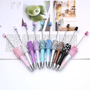 Random Color DIY Beaded Pen, 1 Set DIY Beaded Pen, DIY Decorative Pen, Writing Pen for Office & School, Office Stationery & Supplies
