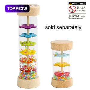 Rain Sound Tube Simulator Toy Rainbow Hourglass Sand Bell Educational Music Class Puzzle Half Discussion Instrument Kids Gift (The Product Has Two Sizes To Choose : 1 Small Size Or 1 Large Size), Gift