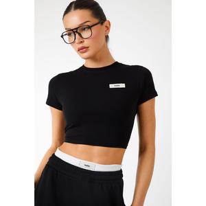 Kaiia Label Logo Baby Tee Black