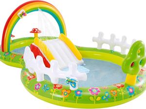 Intex My Garden Play Center - Inflatable Kids Pool with Slide & Sprayer