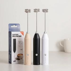 electric milk frother, handheld electric foam maker, drink mixer with stainless steel whisk for coffee, matcha, lattes, cappuccino, gifts, espresso maker coffee maker machine