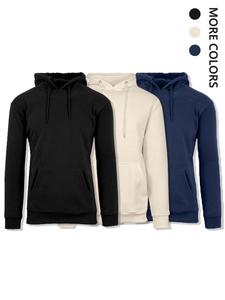 Men's Solid Drawstring Hoodie, Casual Loose Long Sleeve Pocket Hooded Sweatshirt for Fall & Winter, Men's Clothes for Daily Wear