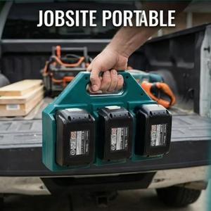 Makita Battery Storage Box, Compatible with 14v/18v Tools, Durable Plastic Organizer, Ideal for Drills, Saws, Grinders, Toolbox Storage Box