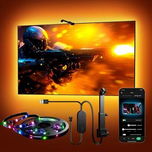 Smart TV Light Kit, USB Powered LED Backlight with Remote Control, LED Light Strip for 55-65 Inch TV, Computer, Gaming Room, Home Decor