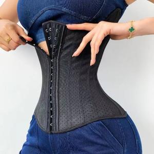 Sporty Women's Adjustable Hook & Eye Closure Waist Trainer, Solid Color Tummy Control Waist Cincher for Yoga Gym, Sporty Waist Slimmer for Women, Abdominal Belt, Shapewear, Waist Trainer Corset