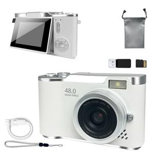 Foldable Screen Student Camera, Retro CCD Card Machine, Entry-level Digital Camera, 1080P Camera with Storage Bag & 32G Memory Card, Portable Digital Camera
