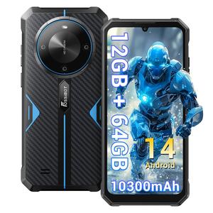 FOSSiBOT F105 Rugged Smartphone Unlocked, Android 14, 10300mAh Large Battery 12+64GB/128GB Storage 6.75" FHD Display 8MP+20MP Camera IP68/IP69K Waterproof Cell Phone 4G Dual SIM OTG